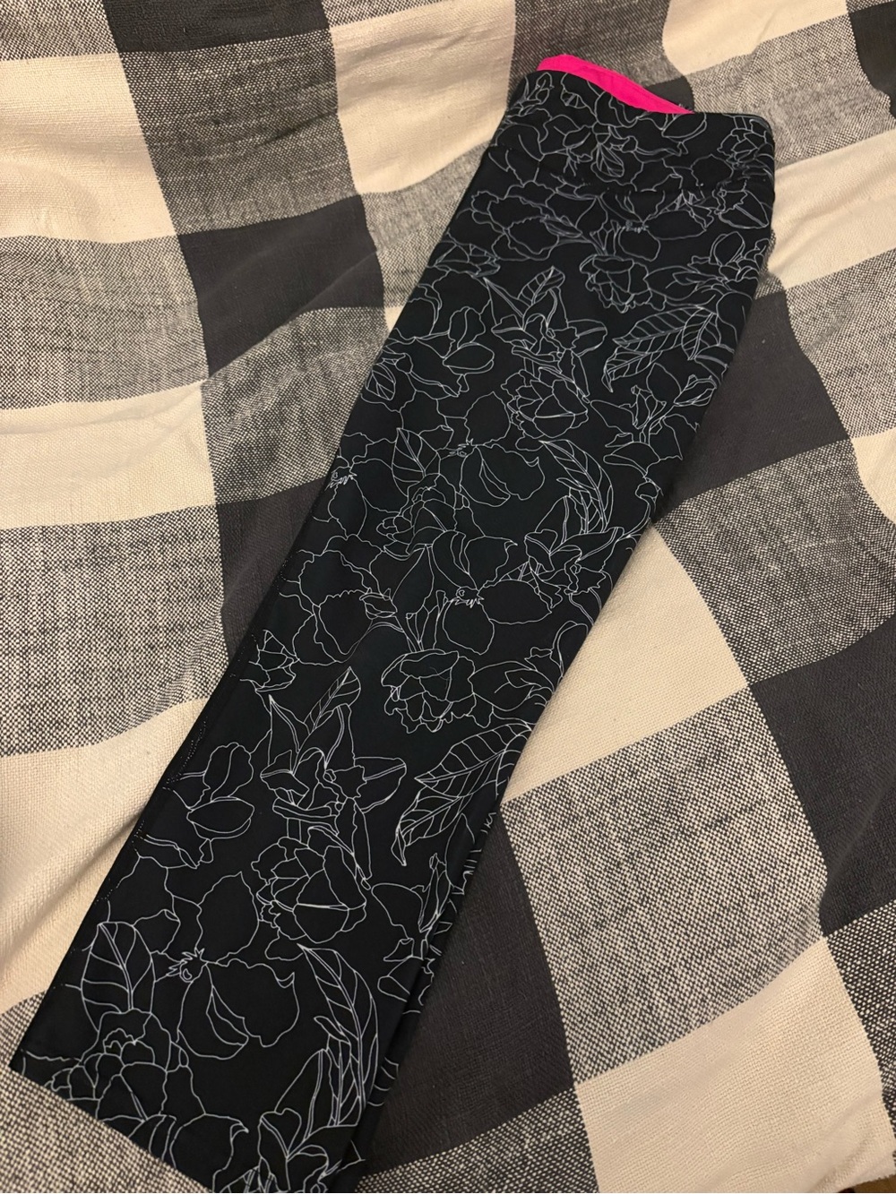 GAP Black and Pink Floral Leggings